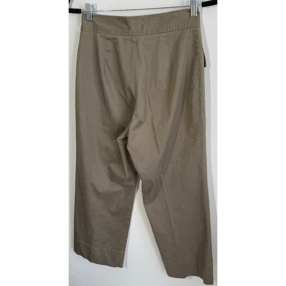 ATM Anthony Thomas Melillo Cropped Flare Pants Olive Green Sz 4 Minimalist Chic - Picture 3 of 13